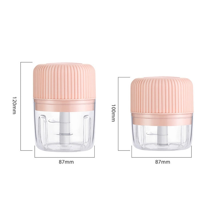TBD0547877303_B1_3aec42bf-1272-4cde-a633-cd17bb6628e1 Household Vegetable Cutting Electric USB Garlic Masher Baby Mini Cooking Machine Baby Food Supplement Machine, Style:100ml + 250ml(White) - Image 2
