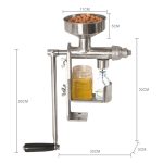 Manual Peanut Nuts Seeds Oil Press Expeller Oil Extractor Machine(Silver) - Image 2