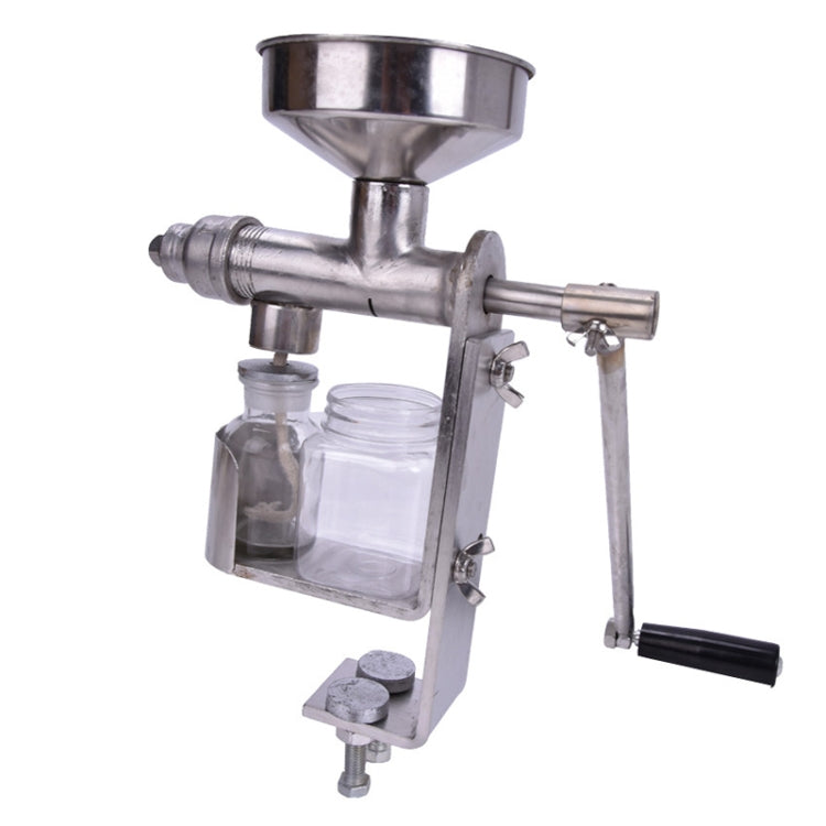 TBD055148901A_2 Manual Peanut Nuts Seeds Oil Press Expeller Oil Extractor Machine(Silver) - Image 3
