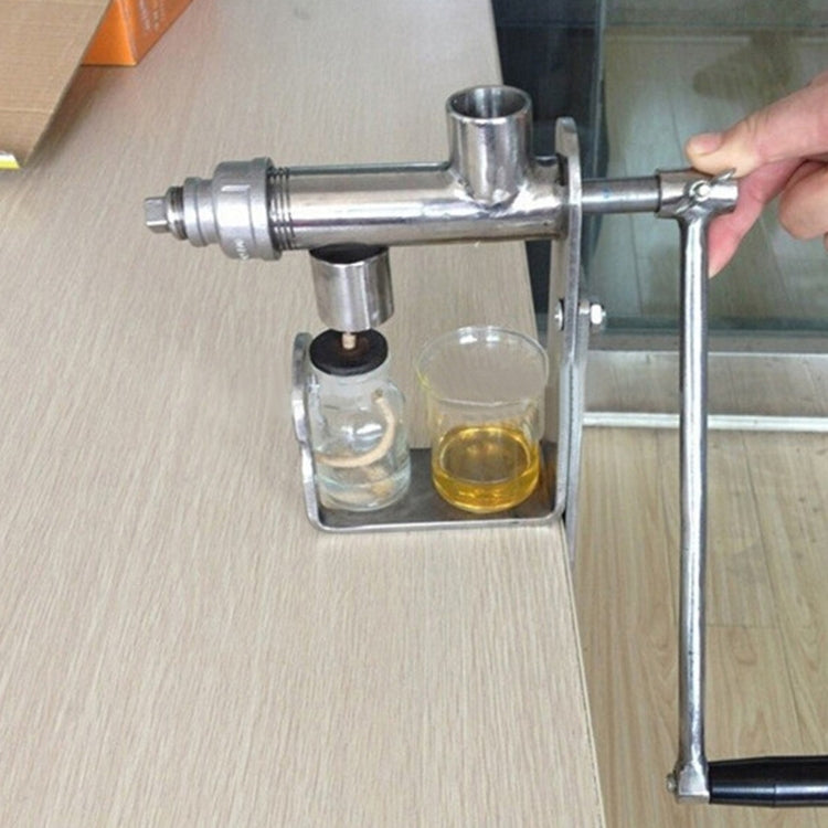 TBD055148901A_5 Manual Peanut Nuts Seeds Oil Press Expeller Oil Extractor Machine(Silver) - Image 6