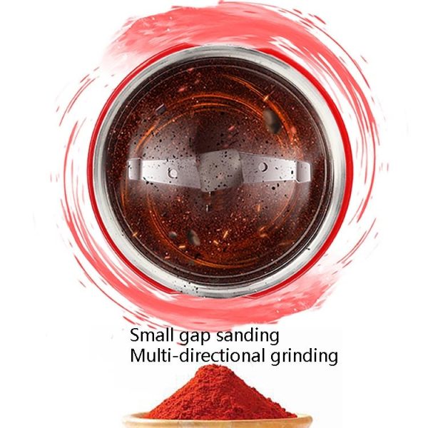 Electric Small Grinder Household Seasoning Miscellaneous Grains Chinese Medicine Coffee Grinder 110V US Plug (White) - Image 6