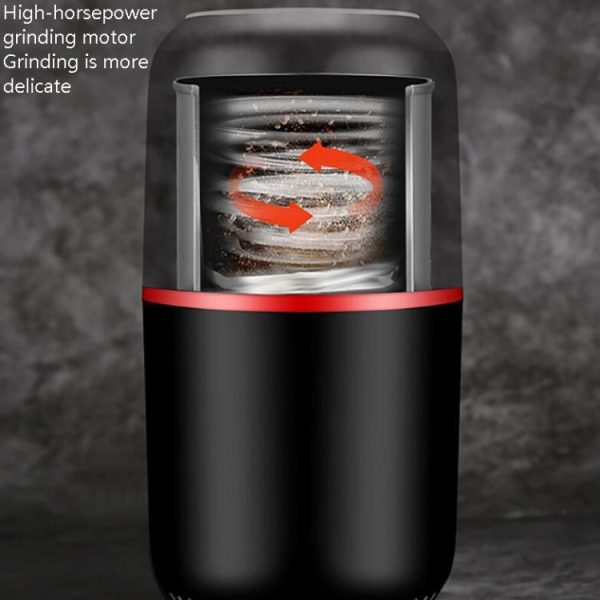 Electric Small Grinder Household Seasoning Miscellaneous Grains Chinese Medicine Coffee Grinder 110V US Plug (White) - Image 8