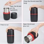Electric Small Grinder Household Seasoning Miscellaneous Grains Chinese Medicine Coffee Grinder 110V US Plug (Black) - Image 12