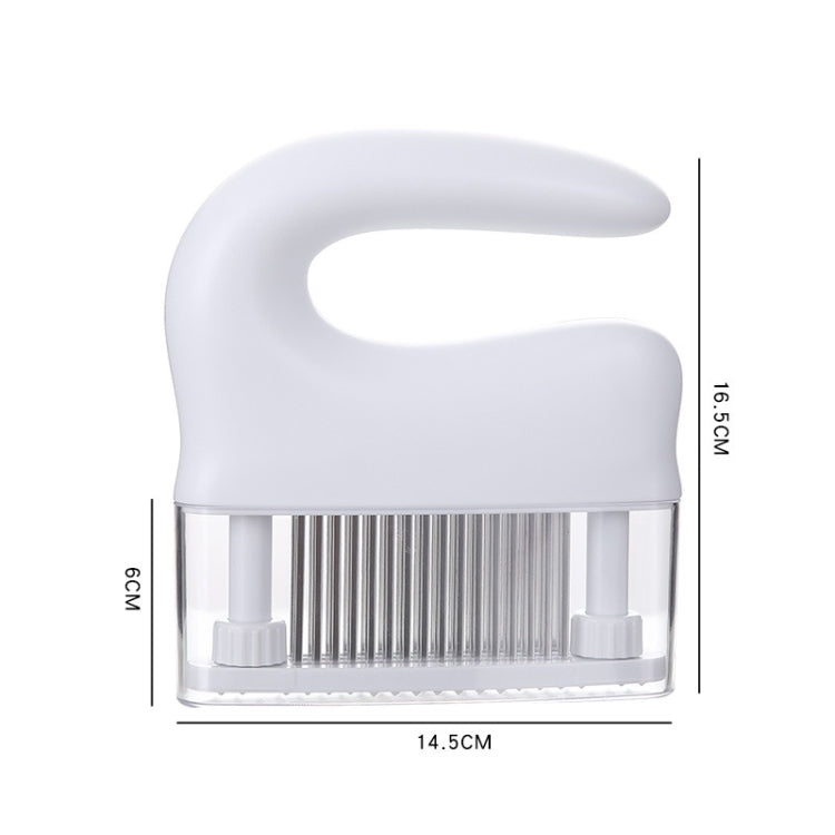 TBD0563184801_B4 Stainless Steel Tenderloin Meat Knocking Meat Needle 48-Pin Household Kitchen Rib Breaker(White) - Image 5