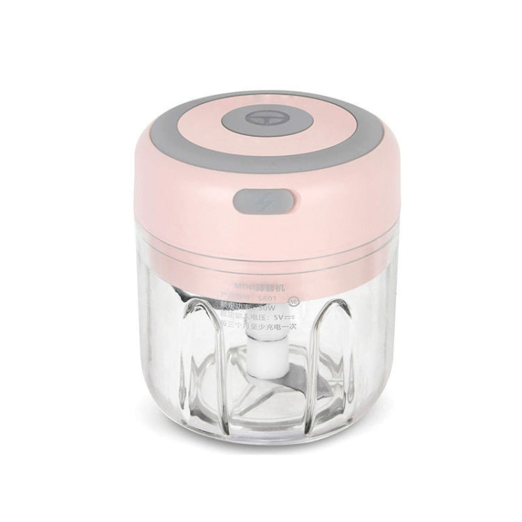 TBD0571959806 ZM-14 Household Mini Wireless Electric Garlic Masher, Colour: High Cup Pink 250ml - Image 1
