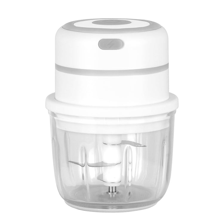 TBD0571959807 ZM-14 Household Mini Wireless Electric Garlic Masher, Colour: White Glass 300ml - Image 1
