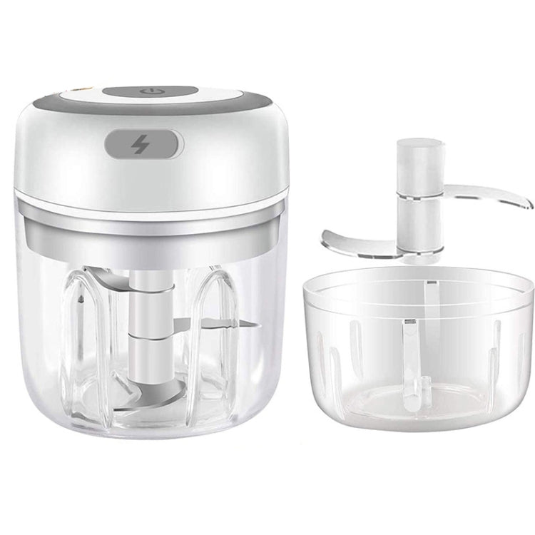 TBD0571959810 ZM-14 Household Mini Wireless Electric Garlic Masher, Colour: White High Cup 250ml + Small Cup 100ml - Image 1