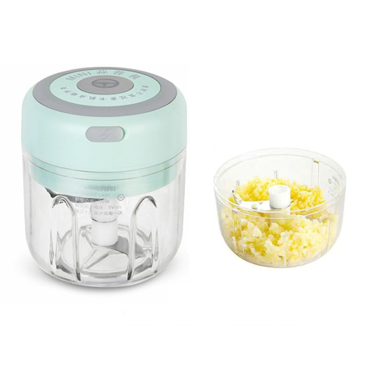 TBD0571959811 ZM-14 Household Mini Wireless Electric Garlic Masher, Colour: Green High Cup 250ml + Small Cup 100ml - Image 1