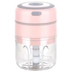 ZM-14 Household Mini Wireless Electric Garlic Masher, Colour: Pink Big Power 250ml