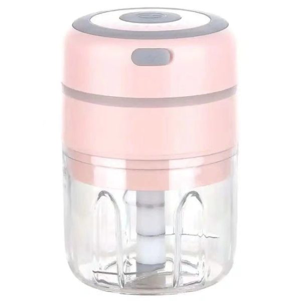 ZM-14 Household Mini Wireless Electric Garlic Masher, Colour: Pink Big Power 250ml - Image 1