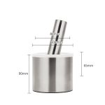 Kitchen 304 Stainless Steel Garlic Masher Spice Bean Nut Grinder, Specification: Straight Shape - Image 2