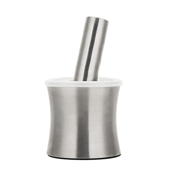 Kitchen 304 Stainless Steel Garlic Masher Spice Bean Nut Grinder, Specification: Waist Shape - Image 1