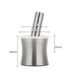 Kitchen 304 Stainless Steel Garlic Masher Spice Bean Nut Grinder, Specification: Waist Shape - Image 2