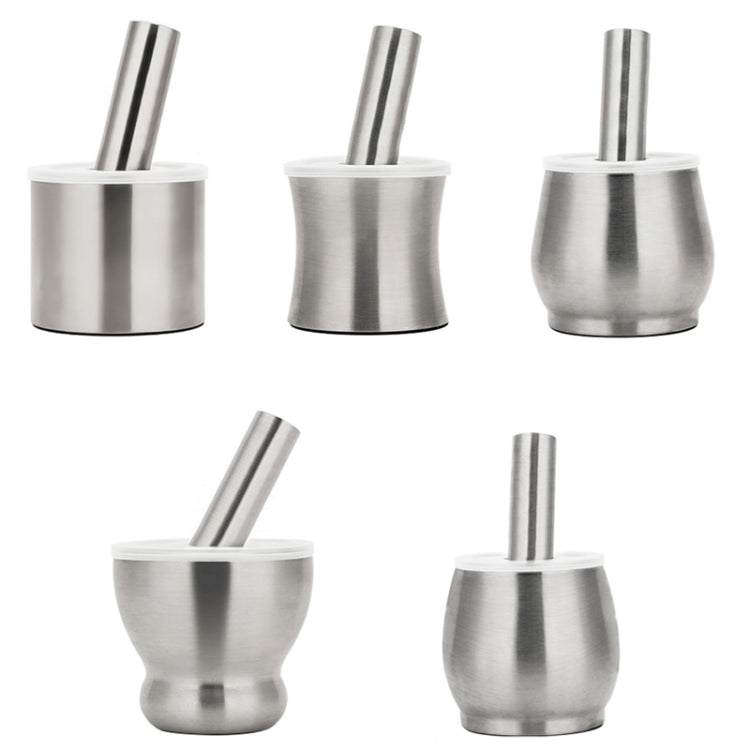 TBD0572191702_B1 Kitchen 304 Stainless Steel Garlic Masher Spice Bean Nut Grinder, Specification: Waist Shape - Image 3