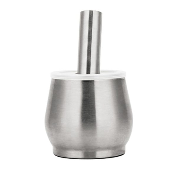 Kitchen 304 Stainless Steel Garlic Masher Spice Bean Nut Grinder, Specification: Drum Shape - Image 1