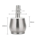 Kitchen 304 Stainless Steel Garlic Masher Spice Bean Nut Grinder, Specification: Drum Shape - Image 2