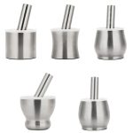 Kitchen 304 Stainless Steel Garlic Masher Spice Bean Nut Grinder, Specification: Drum Shape - Image 3