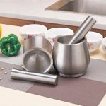 Kitchen 304 Stainless Steel Garlic Masher Spice Bean Nut Grinder, Specification: Drum Shape - Image 6