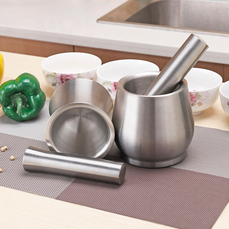 TBD0572191703_B4 Kitchen 304 Stainless Steel Garlic Masher Spice Bean Nut Grinder, Specification: Drum Shape - Image 6