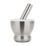 Kitchen 304 Stainless Steel Garlic Masher Spice Bean Nut Grinder, Specification: Big Bowl Shape