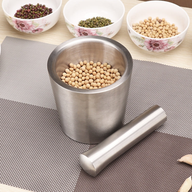 TBD0572191704_B3 Kitchen 304 Stainless Steel Garlic Masher Spice Bean Nut Grinder, Specification: Big Bowl Shape - Image 5