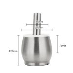 Kitchen 304 Stainless Steel Garlic Masher Spice Bean Nut Grinder, Specification: Large Drum Shape - Image 2