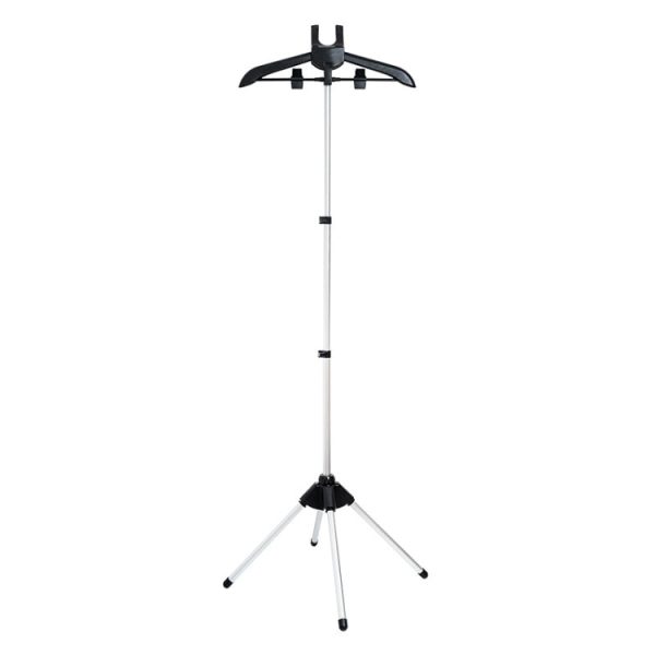 1.6m 3 in 1 Hanging Ironing Bracket Hanger Telescopic Metal Rod Mount(Black Hanger) - Image 1