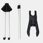 1.6m 3 in 1 Hanging Ironing Bracket Hanger Telescopic Metal Rod Mount(Black Hanger) - Image 4
