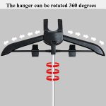 1.6m 3 in 1 Hanging Ironing Bracket Hanger Telescopic Metal Rod Mount(Black Hanger) - Image 5