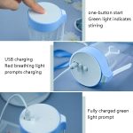VE-V8 USB Charging Automatic Stirring Cup Full Seal Leak-Proof Electric Shake Cup, Capacity: 450ml(Light Pink) - Image 7