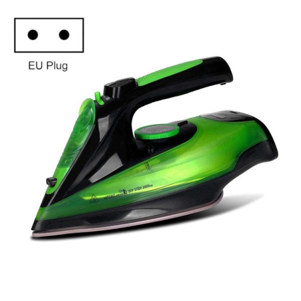 2400W Household Wireless Iron Handheld Steam Iron Garment Steamer,EU Plug(Green) - Image 1