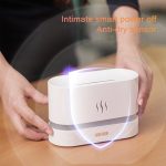 7 Color Flame Aromatherapy Machine Home Office Desk Air Humidifier(Black) - Image 4