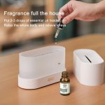 7 Color Flame Aromatherapy Machine Home Office Desk Air Humidifier(Black) - Image 5