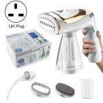 1600W  Handheld Folding Iron Mini Steam Iron, Color: White Single Gear(UK Plug)