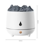 HS01 Simulation Flame Humidifier Home Aromatherapy Machine With Night Light(Black) - Image 2