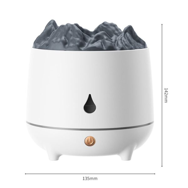 HS01 Simulation Flame Humidifier Home Aromatherapy Machine With Night Light(Black) - Image 2