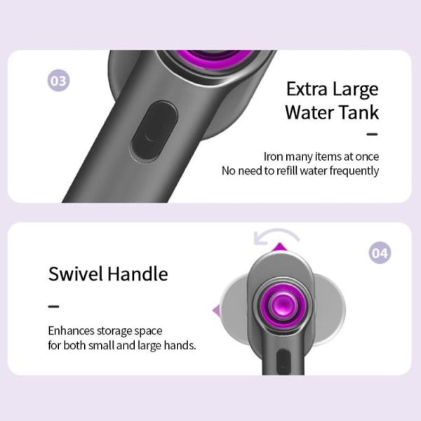 30W Mini Steamer Rotary Folding Iron Insulation Anti-Scald Garment US Plug(Grey) - Image 10