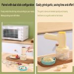 2 in 1 Portable Wireless Garlic Chopper Egg Beater Mixer Cooking Machine(Khaki) - Image 5