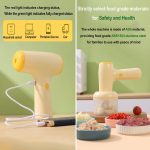 2 in 1 Portable Wireless Garlic Chopper Egg Beater Mixer Cooking Machine(Khaki) - Image 6