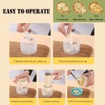 2 in 1 Portable Wireless Garlic Chopper Egg Beater Mixer Cooking Machine(Khaki) - Image 7