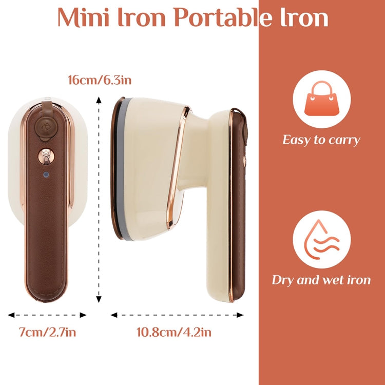 TBD06049268_B2 2-in-1 800W Handheld Household Wet and Dry Steam Iron Steam Hanging Iron, Spec: EU Plug(Yellow) - Image 3