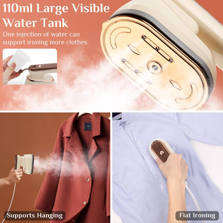 TBD06049268_B5_4788f348-85e1-4146-8452-1ae3b2628ec8 2-in-1 800W Handheld Household Wet and Dry Steam Iron Steam Hanging Iron, Spec: US Plug(Yellow) - Image 6