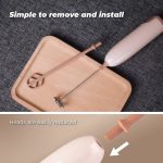 Handheld Electrical Milk Powder Mixer Children Complementary Food Making Stirring Stick(White And Black) - Image 4