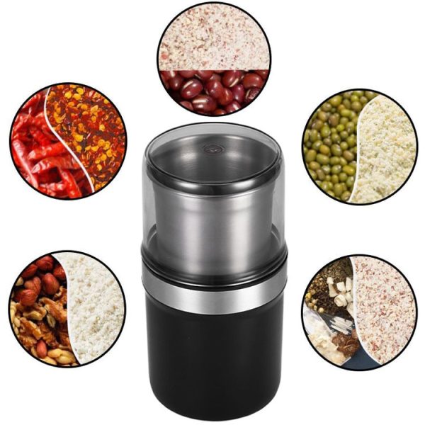 Single Cup Cross Knife Small Electric Grinder Coffee Bean Grains Fine Grinding Powder Machine UK Plug - Image 1