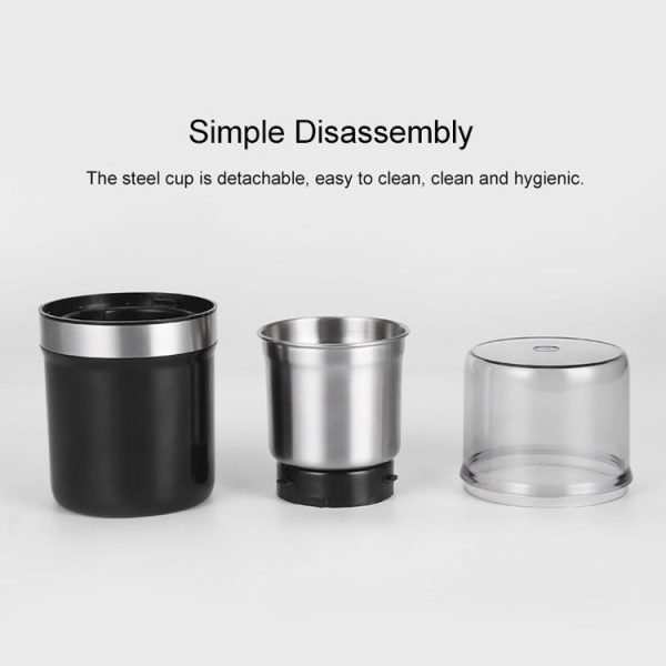 Single Cup Cross Knife Small Electric Grinder Coffee Bean Grains Fine Grinding Powder Machine UK Plug - Image 5