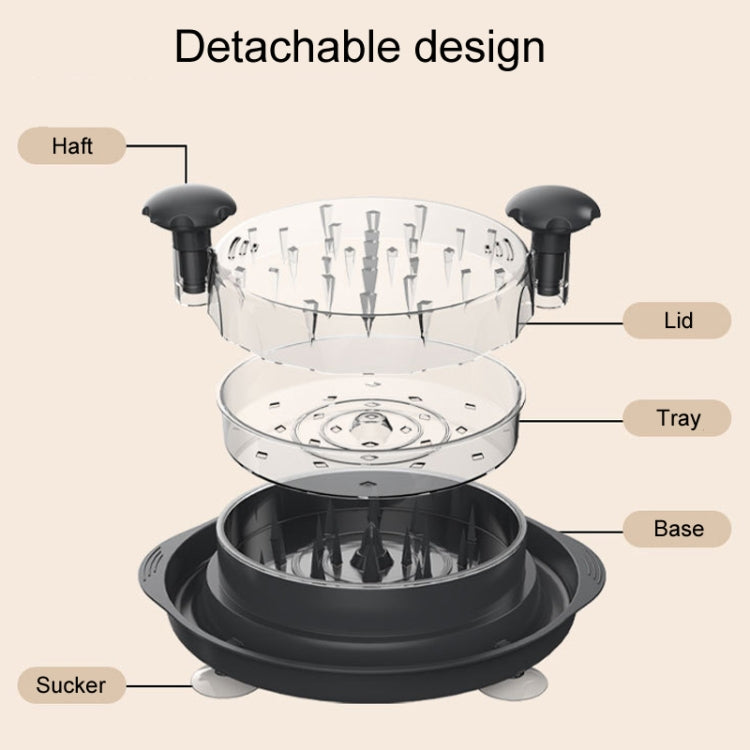 TBD06052367_B3 Bottom Suction Cup Multi-Functional Chicken Breast Salad Shredder Manual Meat Grinder(Orange) - Image 4
