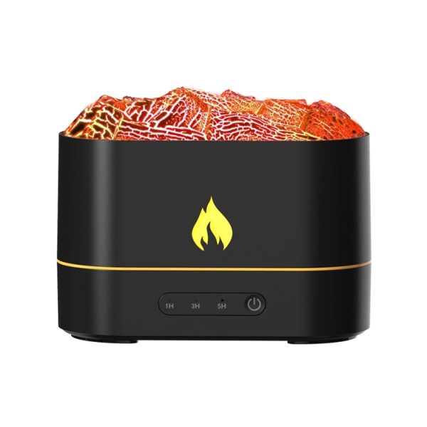 HX853B USB Plug-In Colorful Flame Lighting Effect Aromatherapy Humidifier(Black) - Image 1
