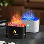 HX853B USB Plug-In Colorful Flame Lighting Effect Aromatherapy Humidifier(Black) - Image 2