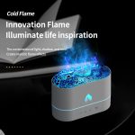 HX853B USB Plug-In Colorful Flame Lighting Effect Aromatherapy Humidifier(Black) - Image 3