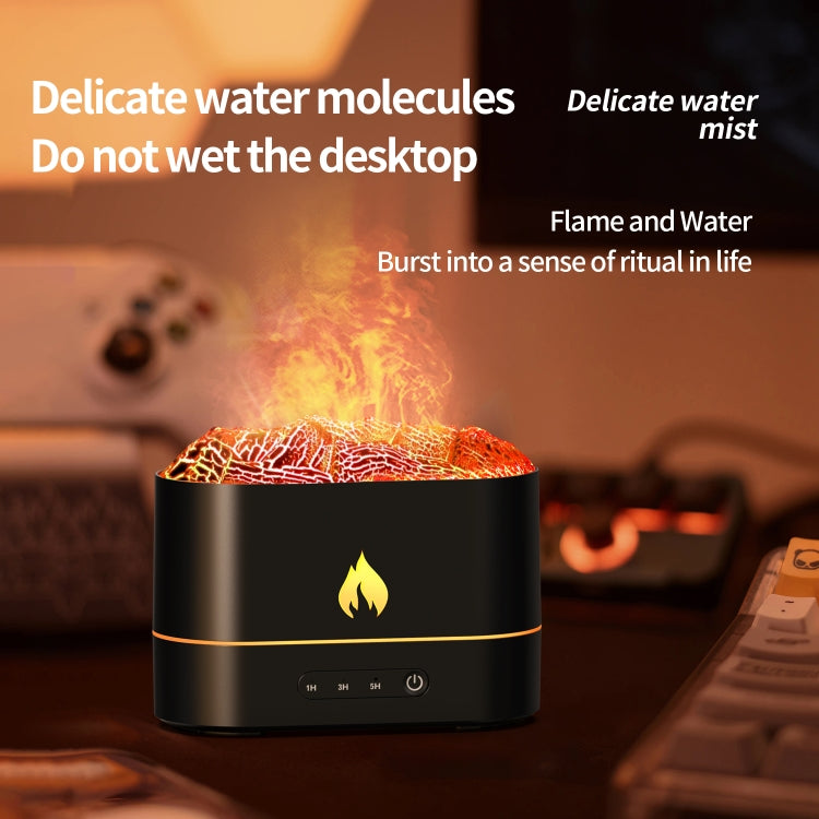 TBD06052577_B3_391419f6-239a-40de-b633-e4fe6844a40c HX853B USB Plug-In Colorful Flame Lighting Effect Aromatherapy Humidifier(Black) - Image 4